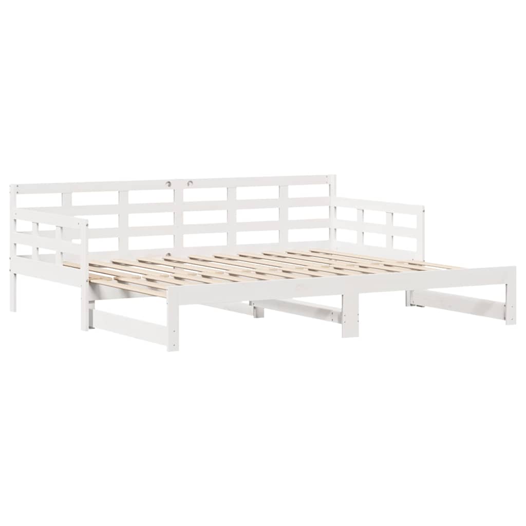 Letto Estraibile con Cassetti senza Materasso Bianco 80x200 cm 3302258