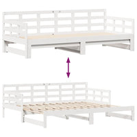 Letto Estraibile con Cassetti senza Materasso Bianco 90x190 cm 3302260