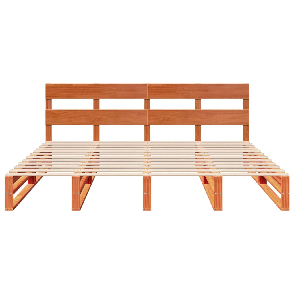 Letto senza Materasso Marrone Cera 180x200 cm in Legno di Pino 3302305