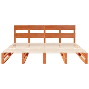 Letto senza Materasso Marrone Cera 180x200 cm in Legno di Pino 3302305