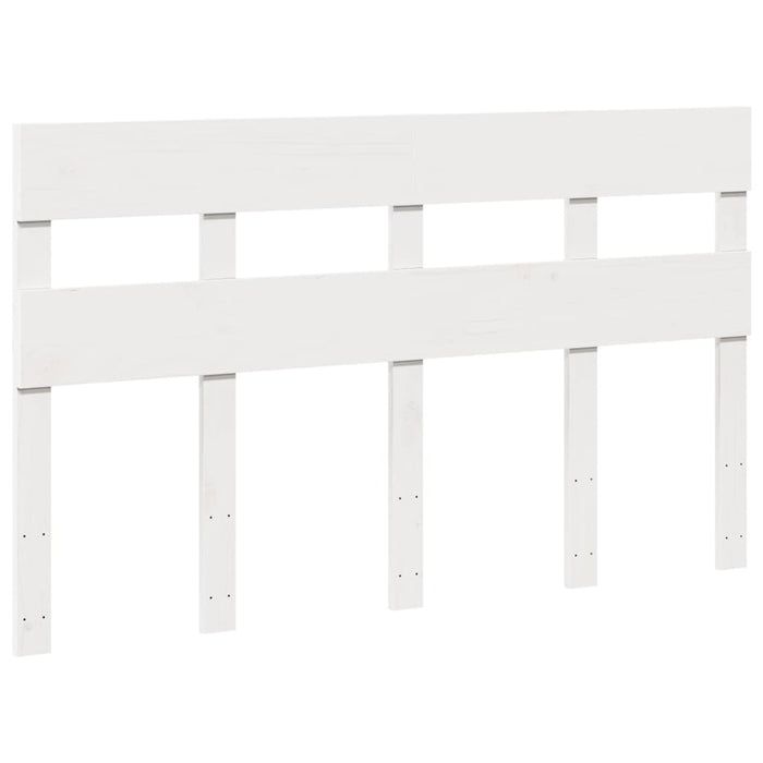 Letto senza Materasso Bianco 135x190 cm Legno Massello di Pino 3302313