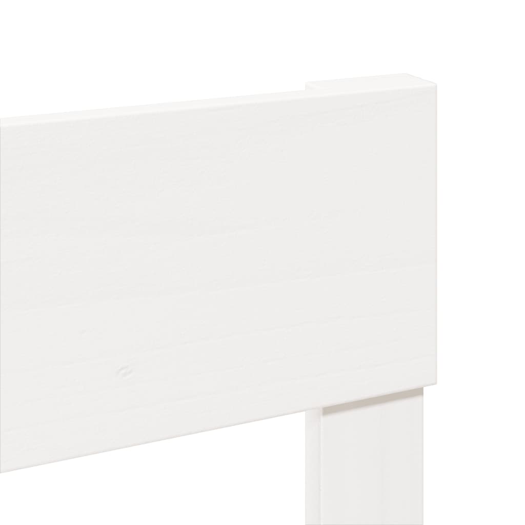 Letto senza Materasso Bianco 135x190 cm Legno Massello di Pino 3302313