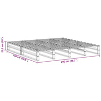 Letto senza Materasso Bianco 180x200 cm Legno Massello di Pino 3302319