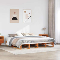 Letto senza Materasso Marrone Cera 180x200 cm in Legno di Pino 3302320