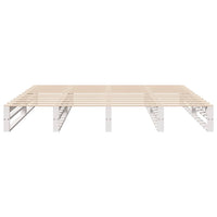 Giroletto senza Materasso Bianco 200x200 cm Legno Massello Pino 3302322