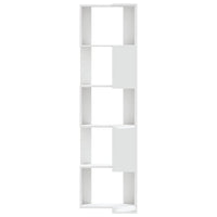 Libreria Angolare 5Ripiani Bianca 50x50x179cm Legno Multistrato 852582
