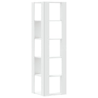 Libreria Angolare 5Ripiani Bianca 50x50x179cm Legno Multistrato 852582