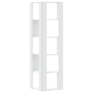 Libreria Angolare 5Ripiani Bianca 50x50x179cm Legno Multistrato 852582