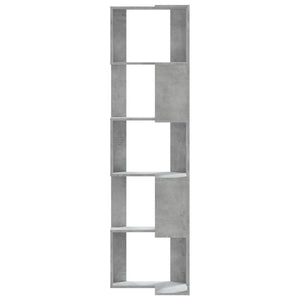 Libreria Angolare 5Ripiani Grigio Cemento 50x50x179 cm Legno 852585