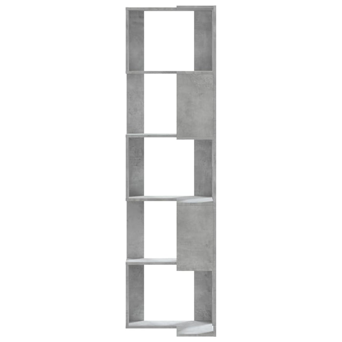 Libreria Angolare 5Ripiani Grigio Cemento 50x50x179 cm Legno 852585