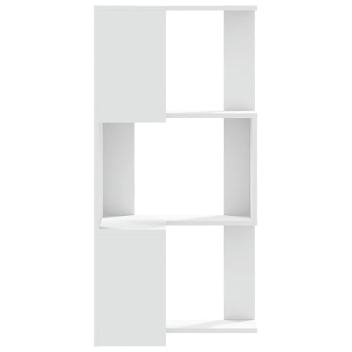 Libreria Angolare 3Ripiani Bianca 50x50x102cm Legno Multistrato