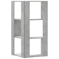 vidaXL Libreria Angolare 3 Ripiani Grigio Cemento 50x50x102 cm Legno