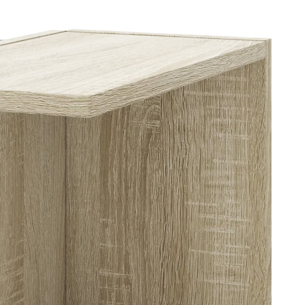 Scaffale Angolare Muro Rovere Sonoma 36,5x36,5x140 cm Legno