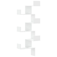 Scaffale Angolare Muro Bianco 45x45x147 cm Legno Multistrato
