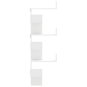 Scaffale Angolare Muro Bianco 45x45x147 cm Legno Multistrato