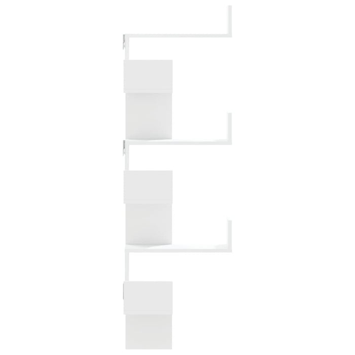 Scaffale Angolare Muro Bianco 45x45x147 cm Legno Multistrato