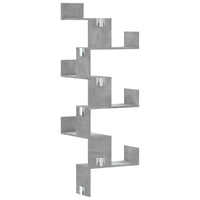 Scaffale Angolare a Muro Grigio Cemento 45x45x147cm Multistrato 852639