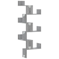 Scaffale Angolare Muro Grigio Sonoma 45x45x147 cm Multistrato