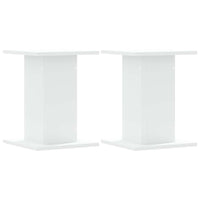 Supporti Altoparlanti 2 pz Bianchi 30x30x40cm Legno Multistrato 852645