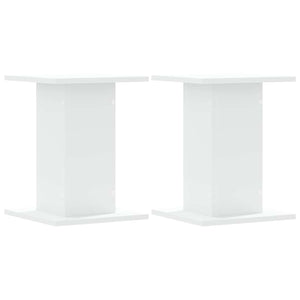 Supporti Altoparlanti 2 pz Bianchi 30x30x40cm Legno Multistrato 852645