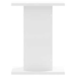 Supporti Altoparlanti 2 pz Bianchi 30x30x40cm Legno Multistrato 852645