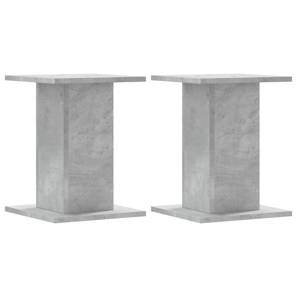 Supporti Altoparlanti 2 pz Grigio 30x30x40 cm Legno Multistrato