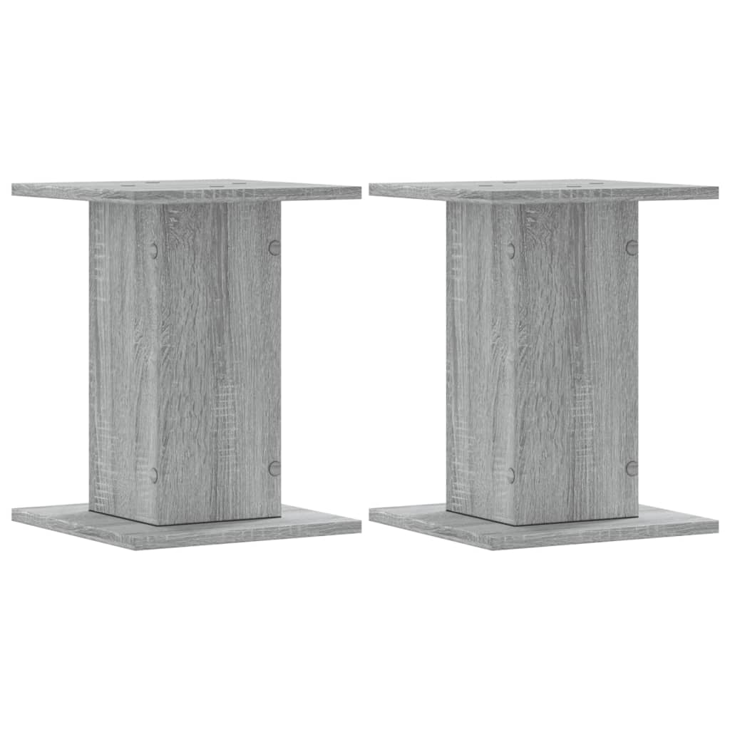 Supporti Altoparlanti 2 pz Grigio Sonoma 30x30x40cm Multistrato 852650