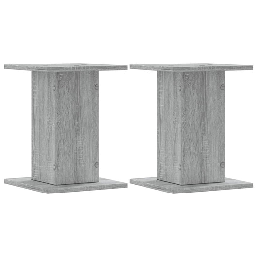Supporti Altoparlanti 2 pz Grigio Sonoma 30x30x40cm Multistrato 852650
