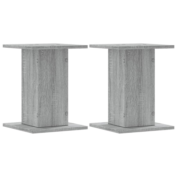 Supporti Altoparlanti 2 pz Grigio Sonoma 30x30x40cm Multistrato 852650