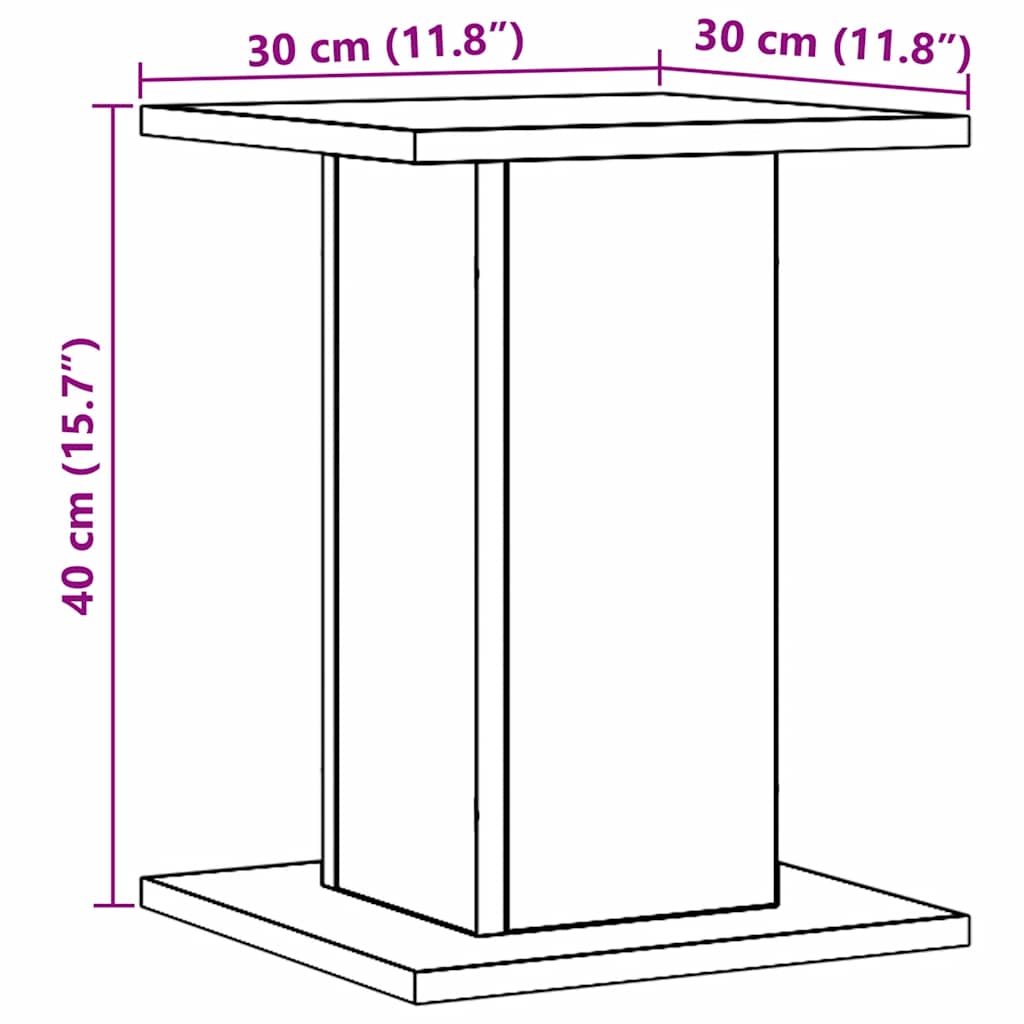 Supporti Altoparlanti 2 pz Rovere 30x30x40 cm in Multistrato 852653