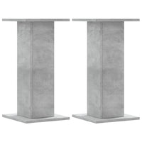 Supporti Altoparlanti 2 pz Grigio 30x30x40 cm Legno Multistrato 852657