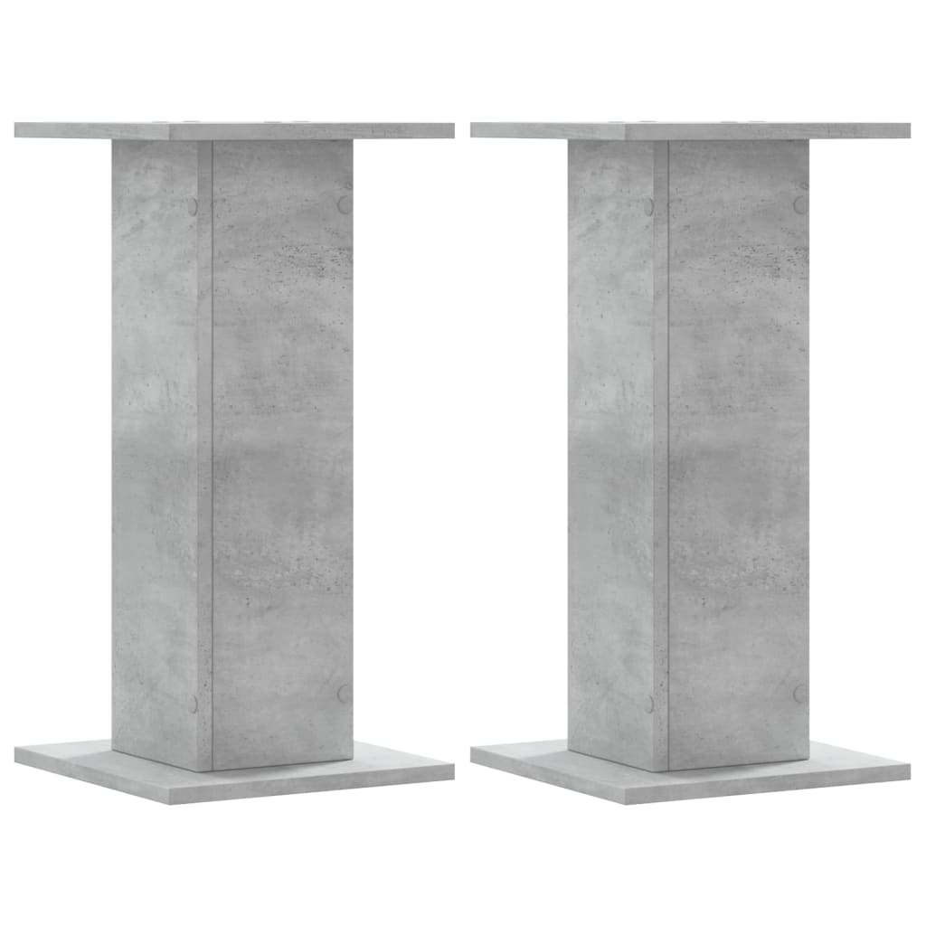 Supporti Altoparlanti 2 pz Grigio 30x30x40 cm Legno Multistrato