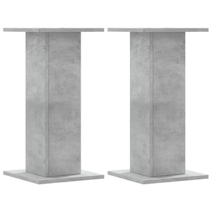 Supporti Altoparlanti 2 pz Grigio 30x30x40 cm Legno Multistrato