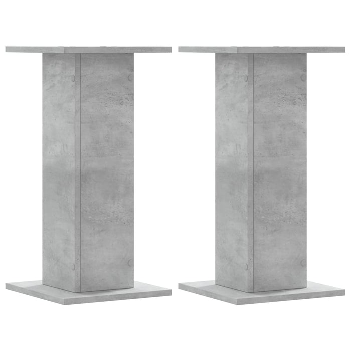 Supporti Altoparlanti 2 pz Grigio 30x30x40 cm Legno Multistrato