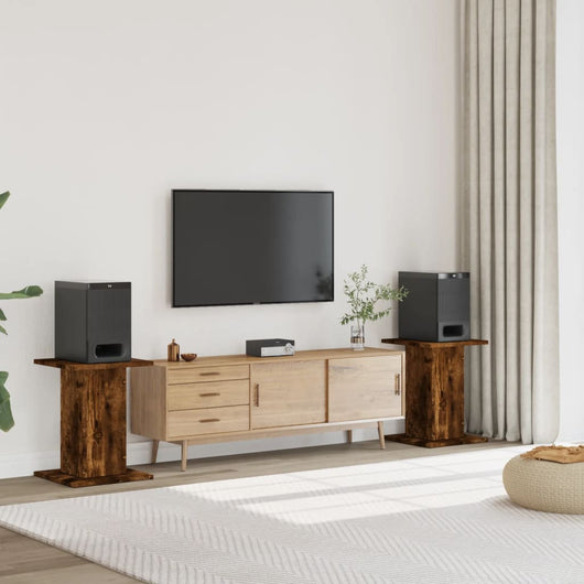 vidaXL Supporti Altoparlanti 2 pz Rovere 30x30x40 cm Legno Multistrato