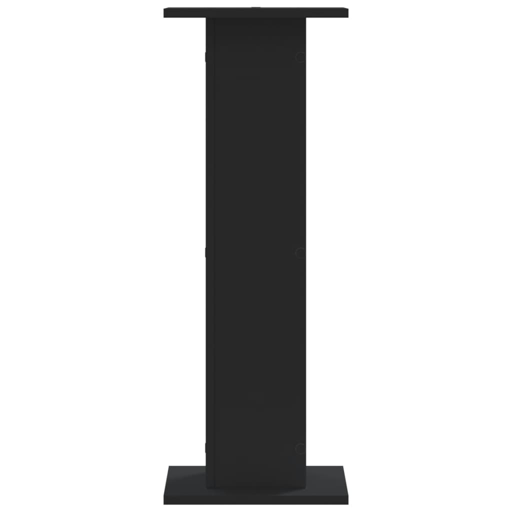 Supporti Altoparlanti 2 pz Neri 30x30x80cm in Legno Multistrato 852664