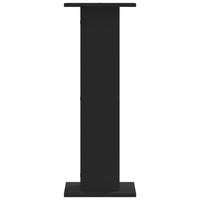 Supporti Altoparlanti 2 pz Neri 30x30x80cm in Legno Multistrato 852664