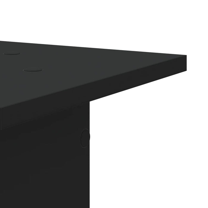 Supporti Altoparlanti 2 pz Neri 30x30x80cm in Legno Multistrato 852664