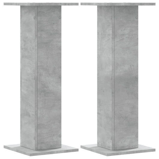 vidaXL Supporti Altoparlanti 2 pz Grigio 30x30x80 cm Legno Multistrato