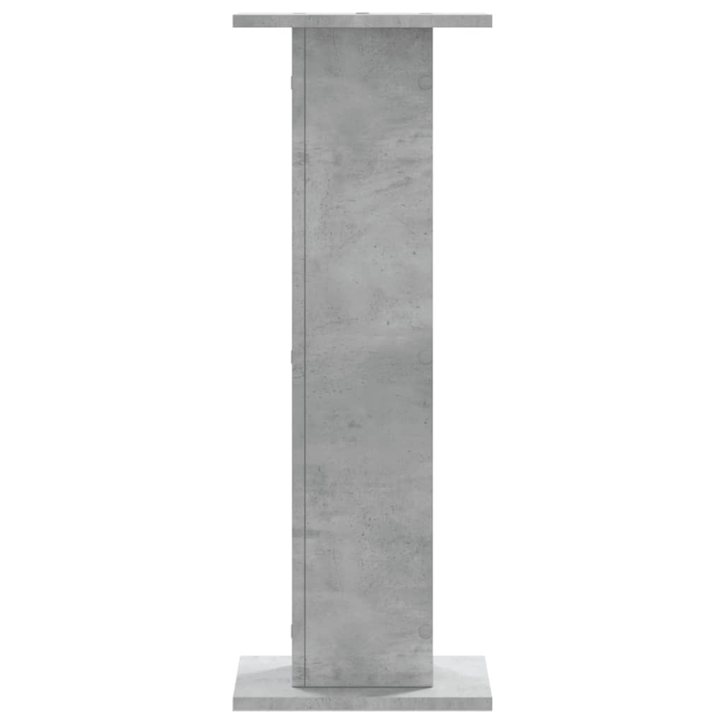 Supporti Altoparlanti 2 pz Grigio 30x30x80 cm Legno Multistrato 852666