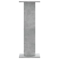 Supporti Altoparlanti 2 pz Grigio 30x30x80 cm Legno Multistrato 852666