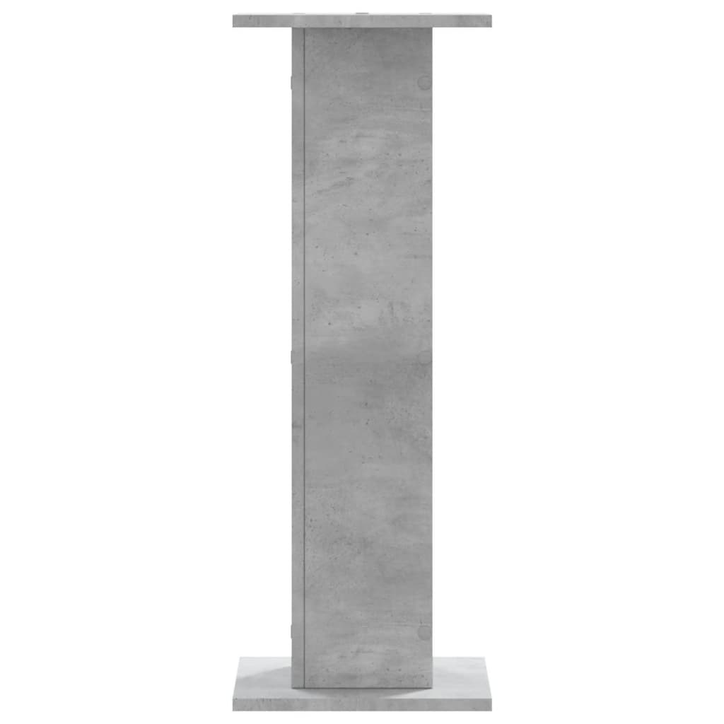 Supporti Altoparlanti 2 pz Grigio 30x30x80 cm Legno Multistrato 852666