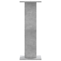 Supporti Altoparlanti 2 pz Grigio 30x30x80 cm Legno Multistrato 852666