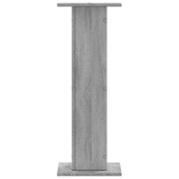 Supporti Altoparlanti 2 pz Grigio 30x30x80 cm in Multistrato