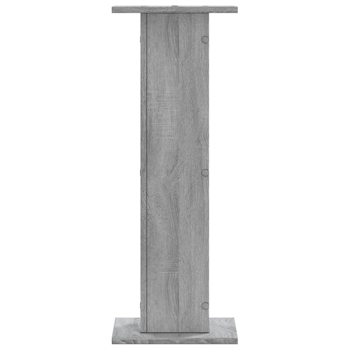 Supporti Altoparlanti 2 pz Grigio 30x30x80 cm in Multistrato