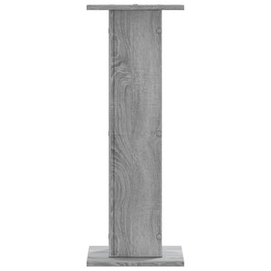 Supporti Altoparlanti 2 pz Grigio 30x30x80 cm in Multistrato