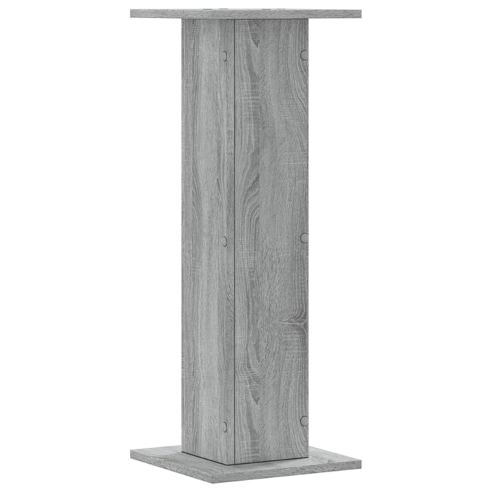 Supporti Altoparlanti 2 pz Grigio 30x30x80 cm in Multistrato