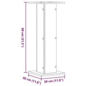 vidaXL Supporti Altoparlanti 2 pz Legno 30x30x80 cm Legno Multistrato