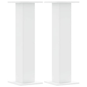vidaXL Supporti Altoparlanti 2 pz Bianchi 30x30x95cm Legno Multistrato