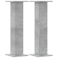 Supporti Altoparlanti 2 pz Grigio 30x30x95 cm Legno Multistrato